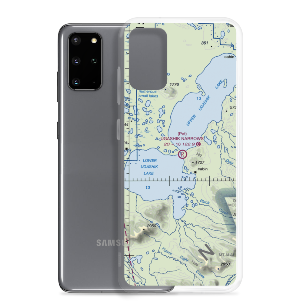 Ugashik Narrows Airport (AA05) VFR Sectional Samsung Case Samsung Galaxy S20 Plus model shown