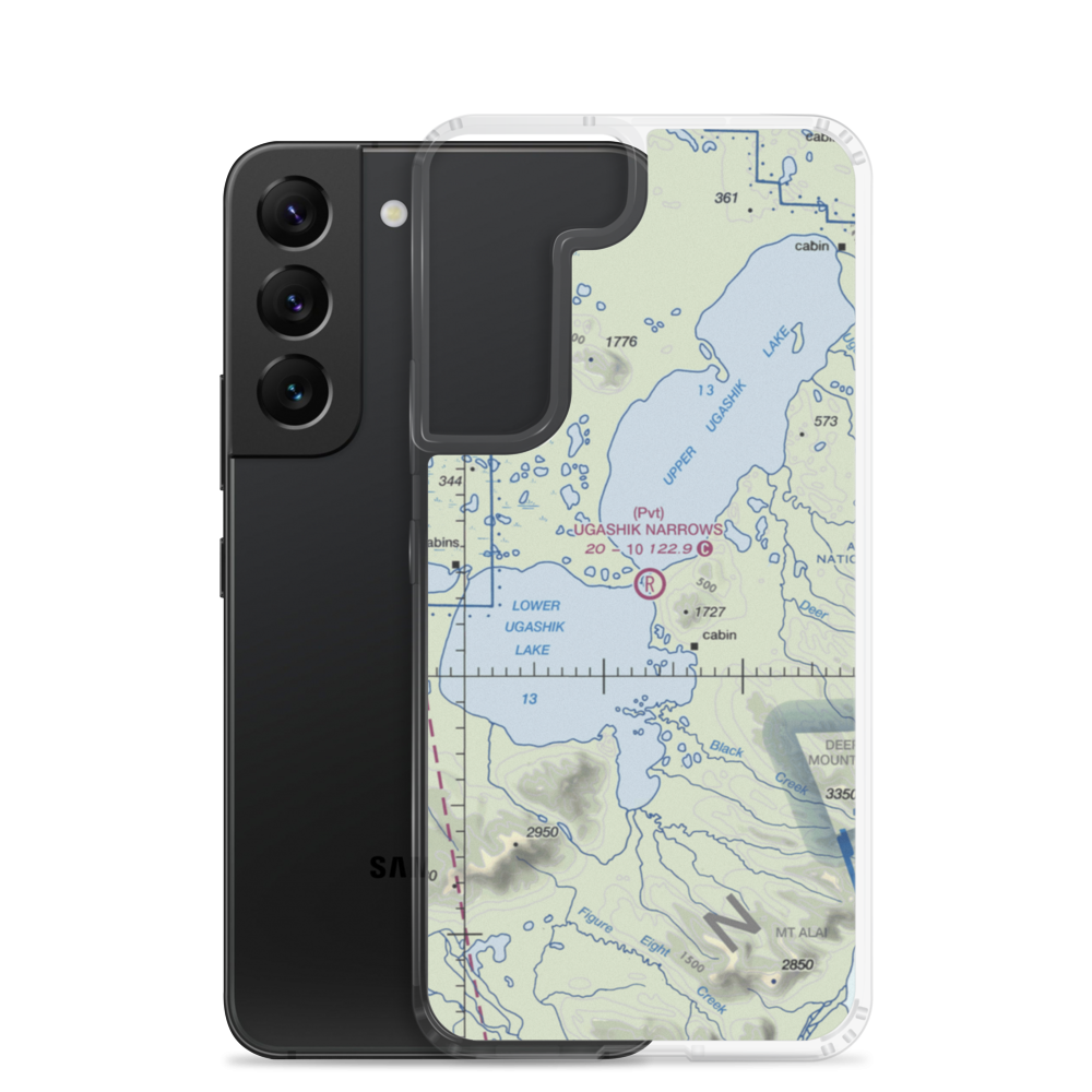 Ugashik Narrows Airport (AA05) VFR Sectional Samsung Case Samsung Galaxy S22 model shown