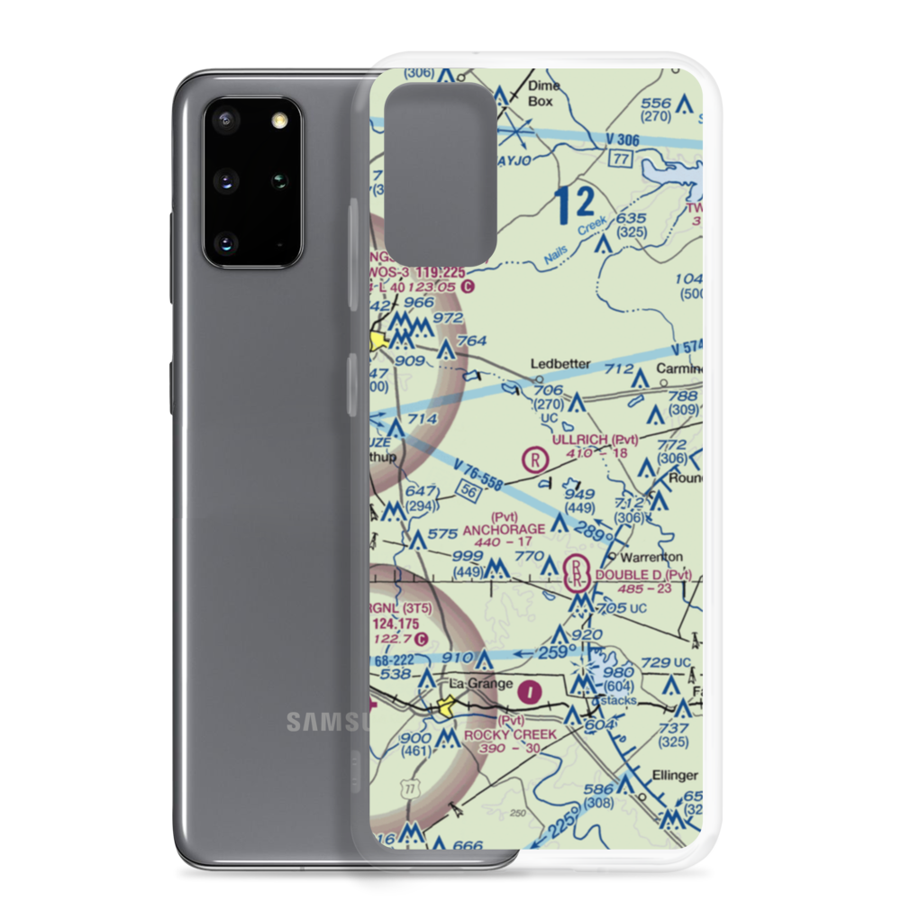 Ullrich Airport (0TS4) VFR Sectional Samsung Case Samsung Galaxy S20 Plus model shown