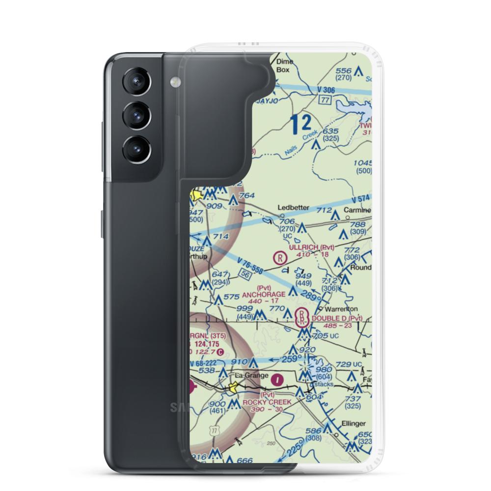 Ullrich Airport (0TS4) VFR Sectional Samsung Case Samsung Galaxy S21 model shown