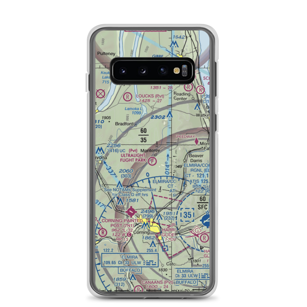 Ultralight Flight Farm Ultralightport (NK89) VFR Sectional Samsung Case Samsung Galaxy S10 model shown