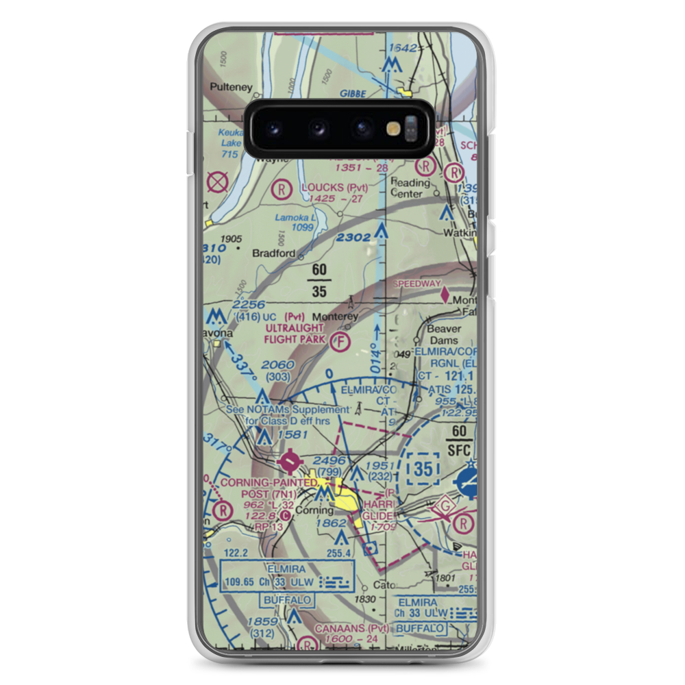 Ultralight Flight Farm Ultralightport (NK89) VFR Sectional Samsung Case Samsung Galaxy S10+ model shown