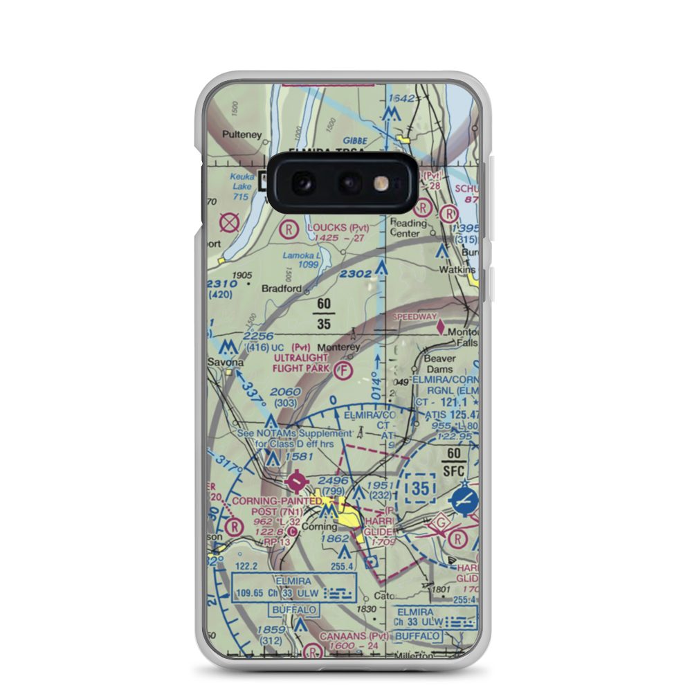 Ultralight Flight Farm Ultralightport (NK89) VFR Sectional Samsung Case Samsung Galaxy S10e model shown