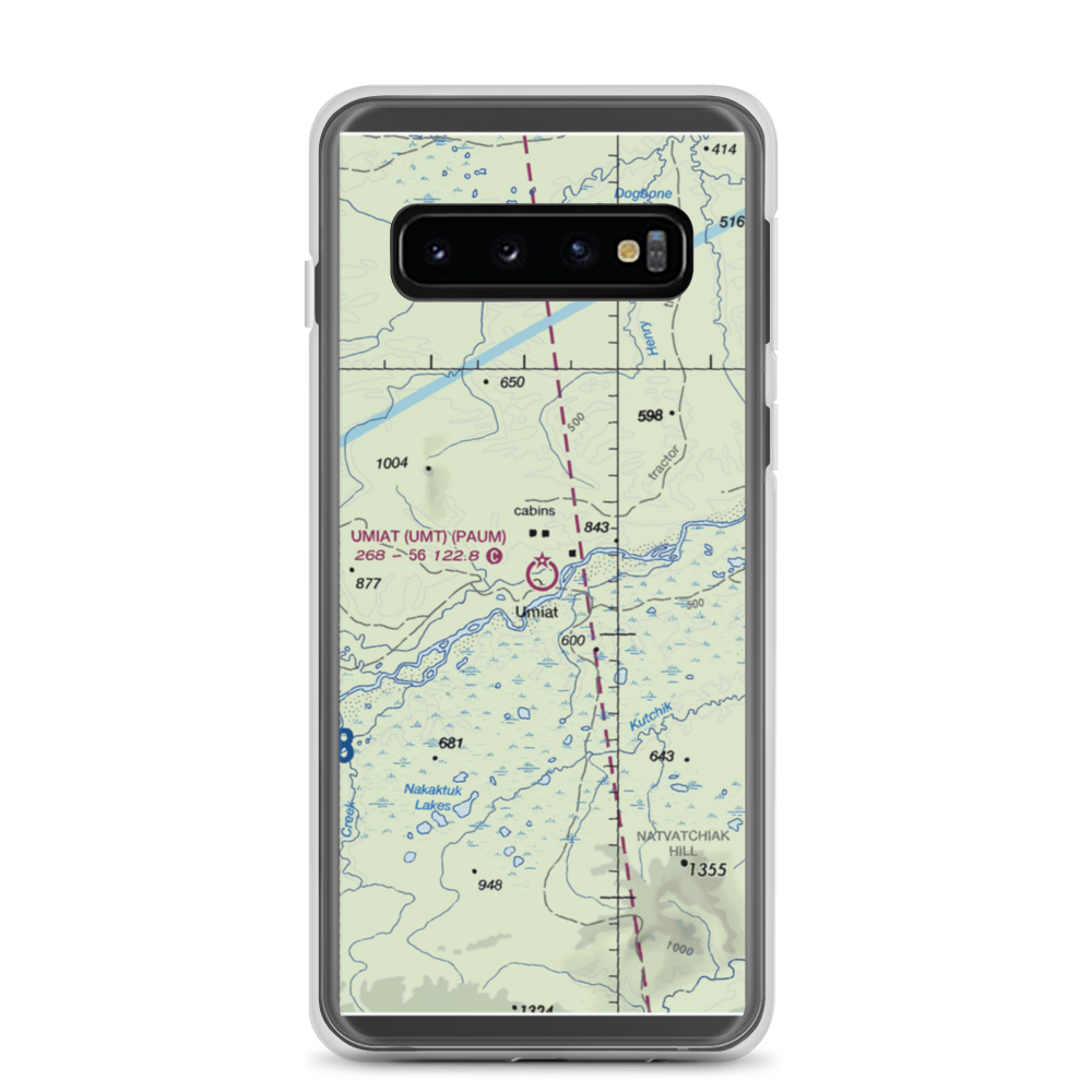 Umiat Airport (UMT) VFR Sectional Samsung Case Samsung Galaxy S10 model shown