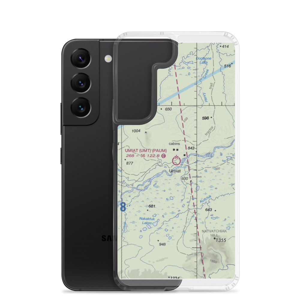 Umiat Airport (UMT) VFR Sectional Samsung Case Samsung Galaxy S22 model shown
