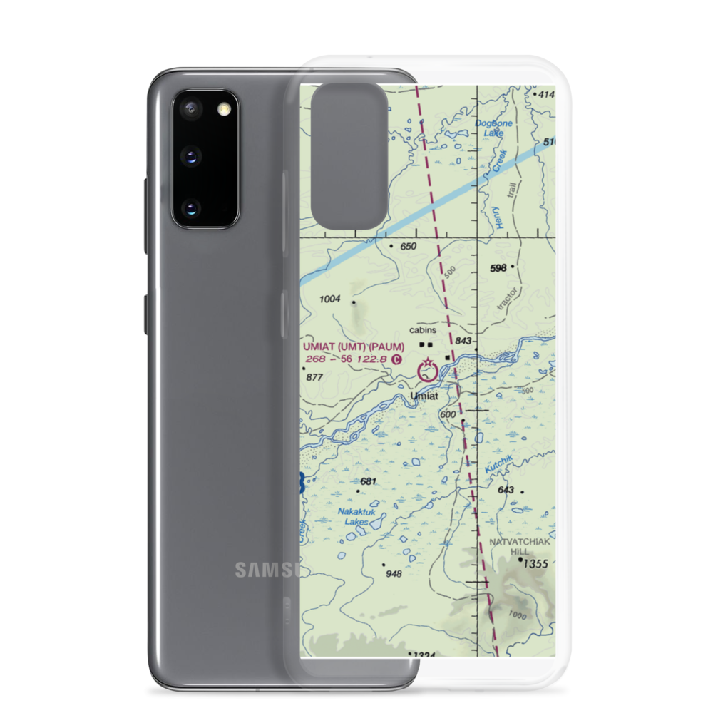 Umiat Airport (UMT) VFR Sectional Samsung Case Samsung Galaxy S20 model shown