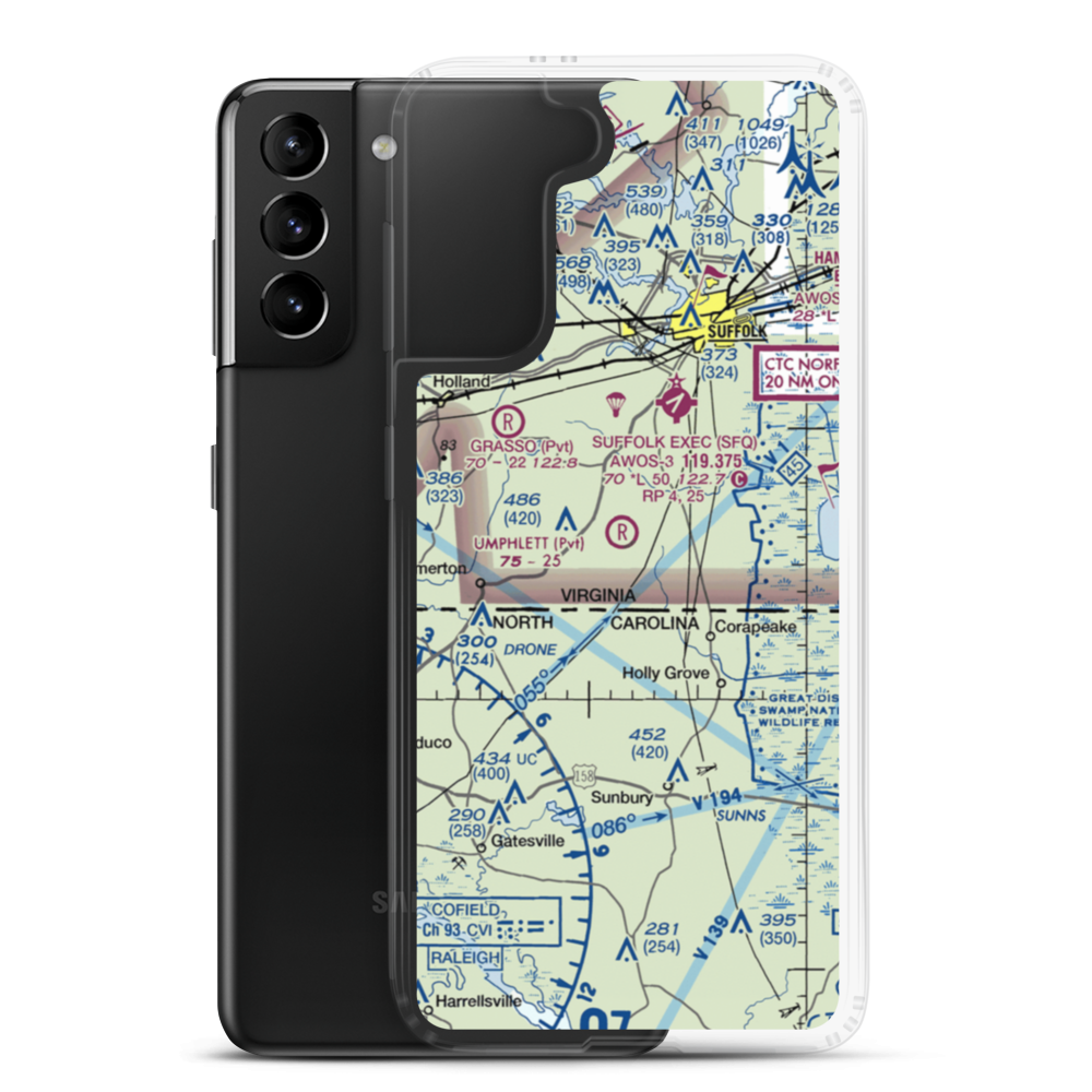 Umphlett Airstrip (VG37) VFR Sectional Samsung Case Samsung Galaxy S21 Plus model shown