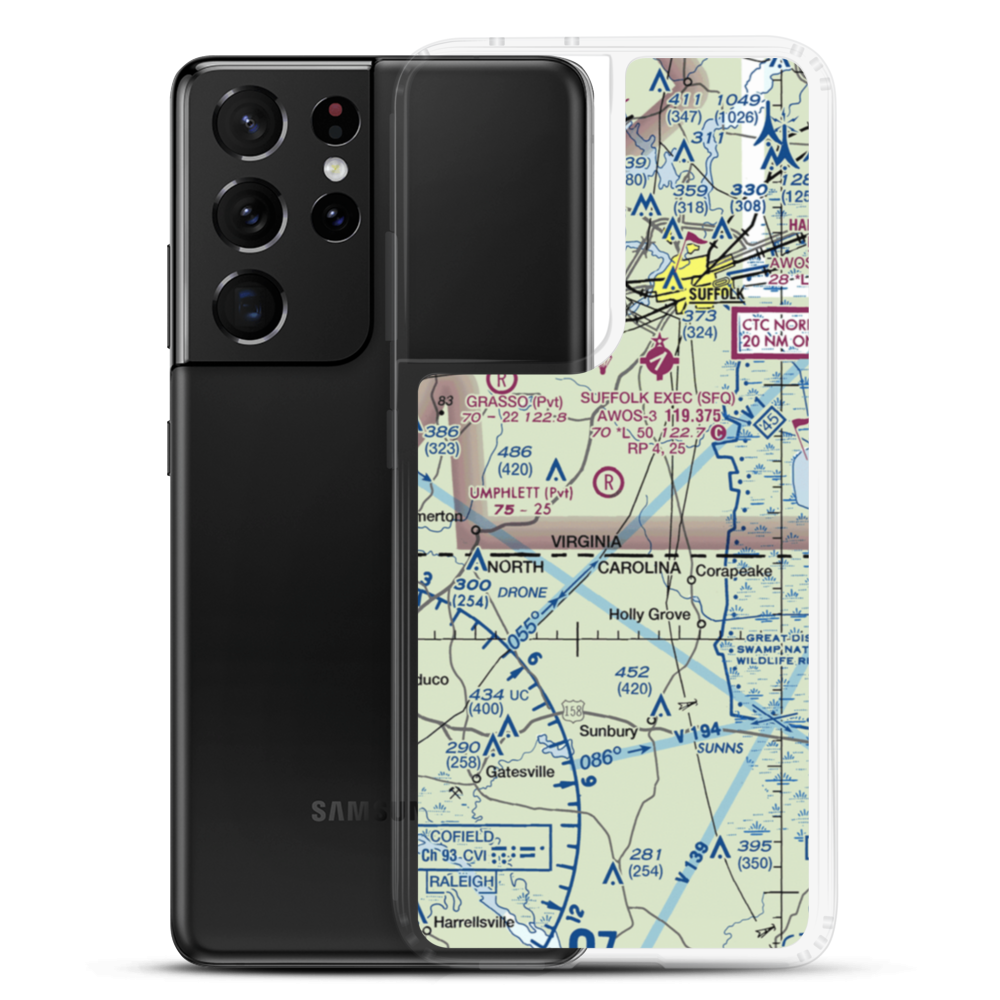 Umphlett Airstrip (VG37) VFR Sectional Samsung Case Samsung Galaxy S21 Ultra model shown