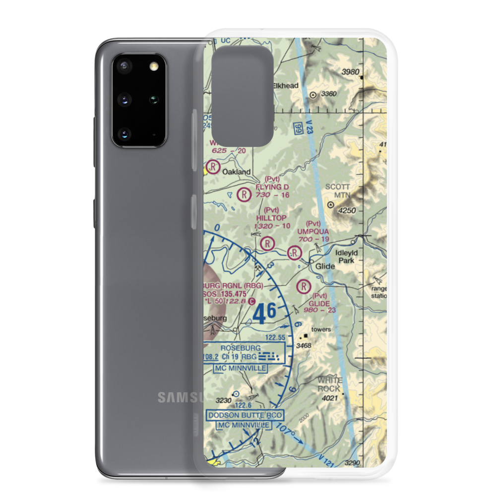 Umpqua Airport (58OR) VFR Sectional Samsung Case Samsung Galaxy S20 Plus model shown