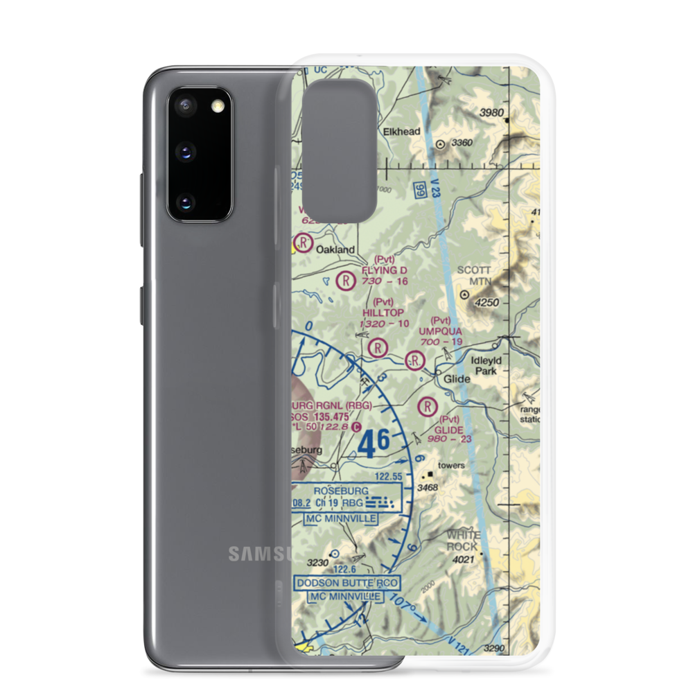 Umpqua Airport (58OR) VFR Sectional Samsung Case Samsung Galaxy S20 model shown