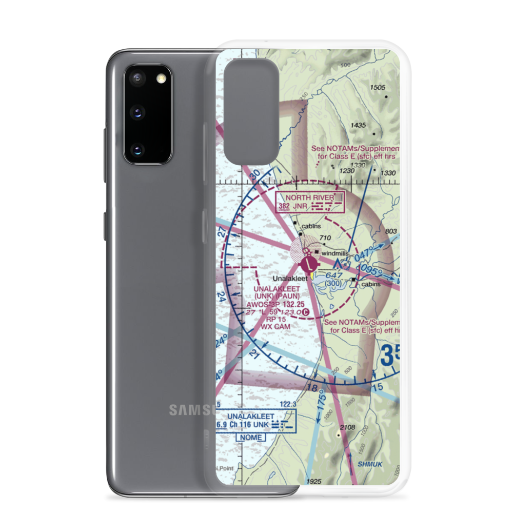 Unalakleet Airport (UNK) VFR Sectional Samsung Case Samsung Galaxy S20 model shown