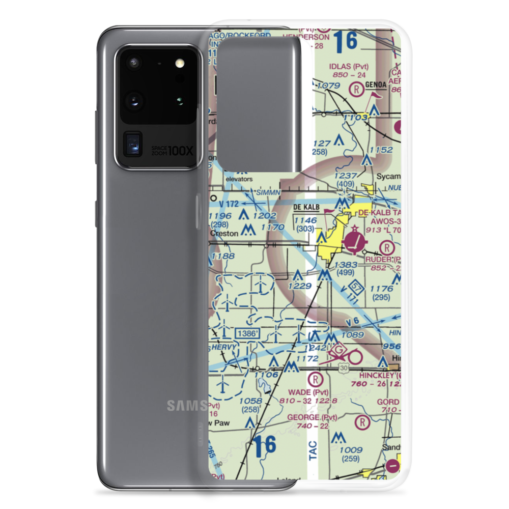 Uncle Chuck's Airport (IS80) VFR Sectional Samsung Case Samsung Galaxy S20 Ultra model shown