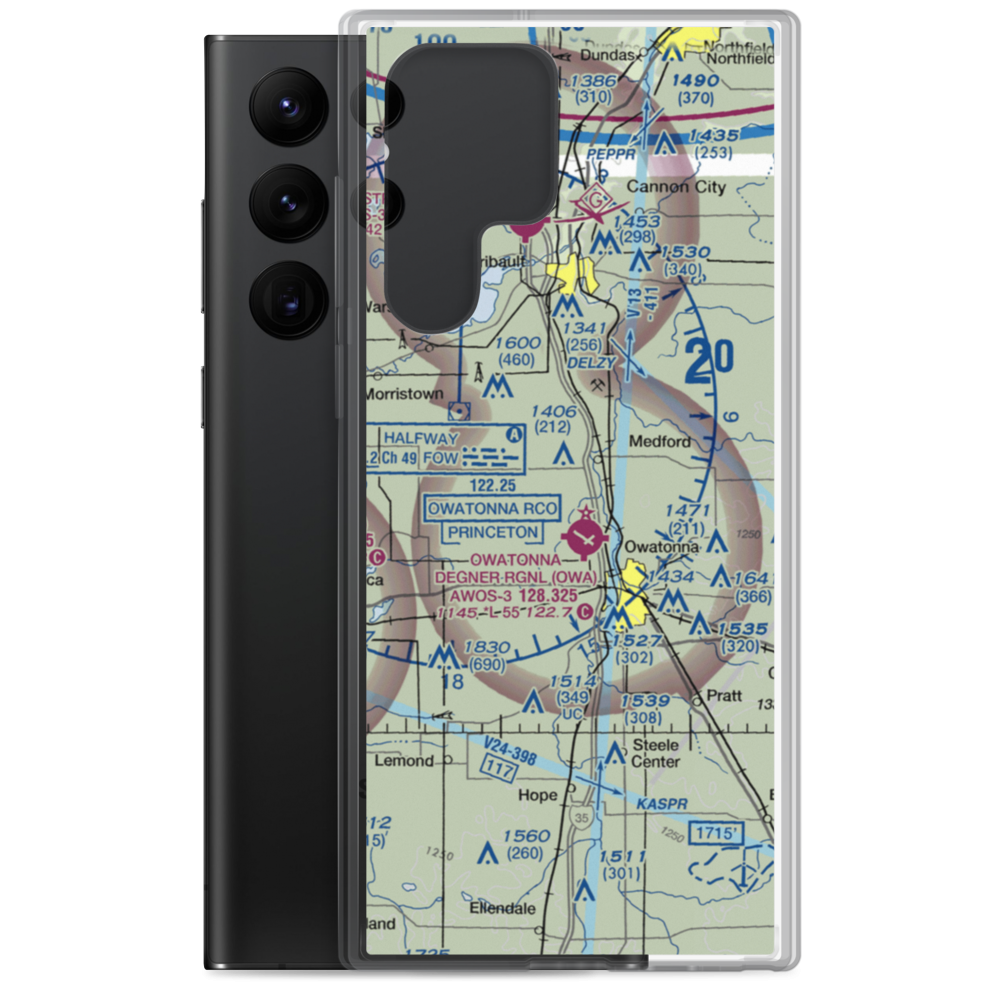 Underland Airstrip (6MN8) VFR Sectional Samsung Case Samsung Galaxy S22 Ultra model shown