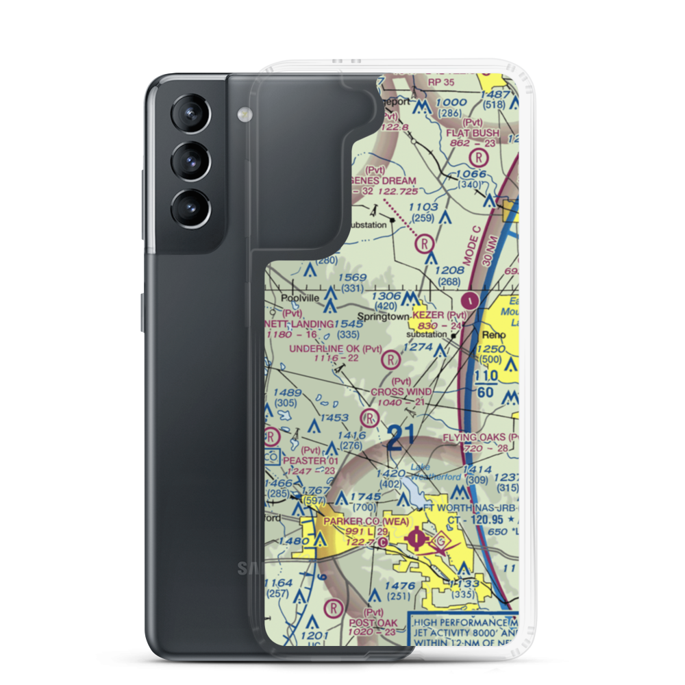 Underline OK Airport (93XS) VFR Sectional Samsung Case Samsung Galaxy S21 model shown