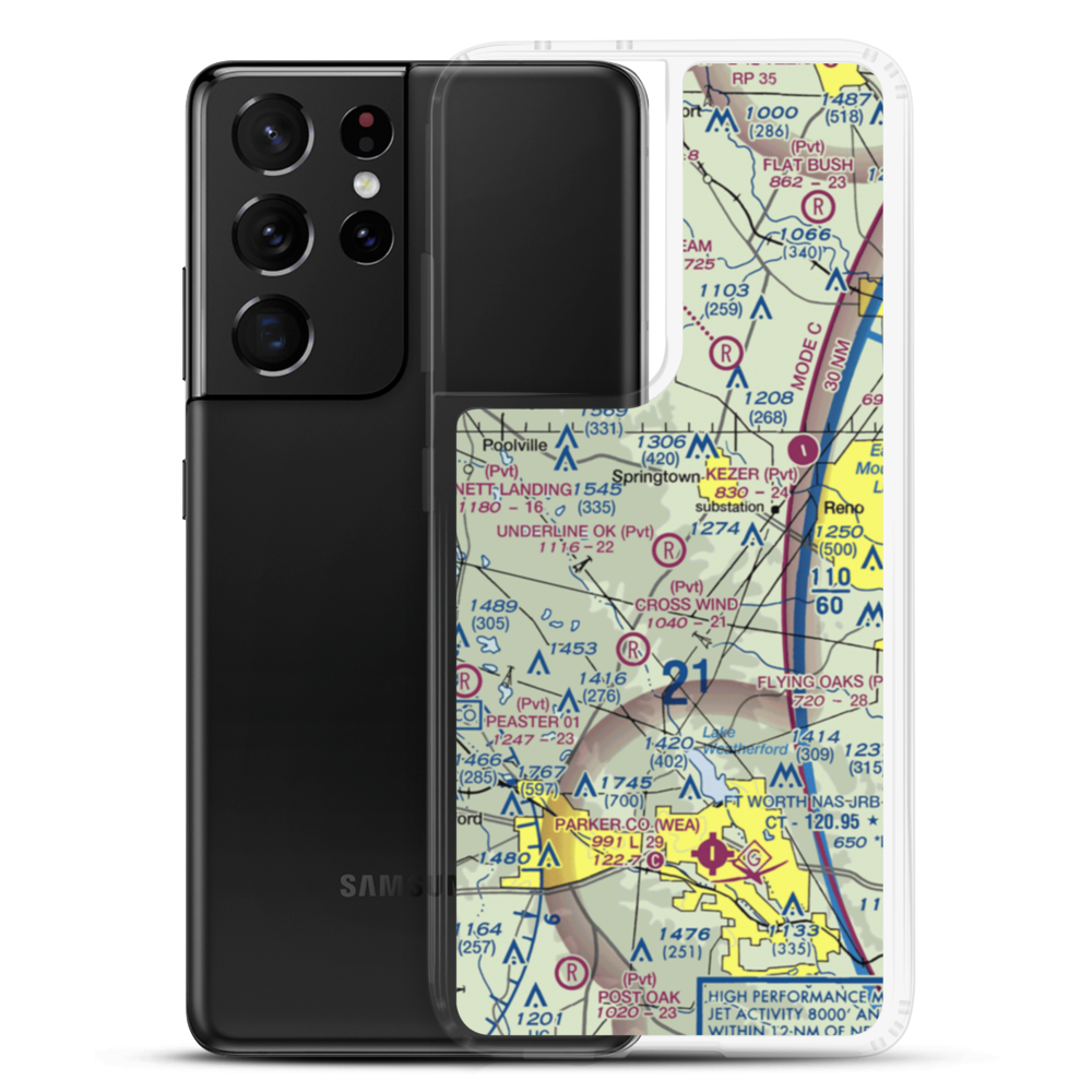 Underline OK Airport (93XS) VFR Sectional Samsung Case Samsung Galaxy S21 Ultra model shown