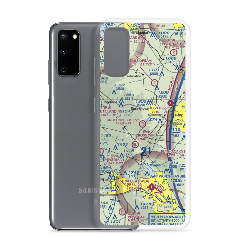 Underline OK Airport (93XS) VFR Sectional Samsung Case Samsung Galaxy S20 model shown