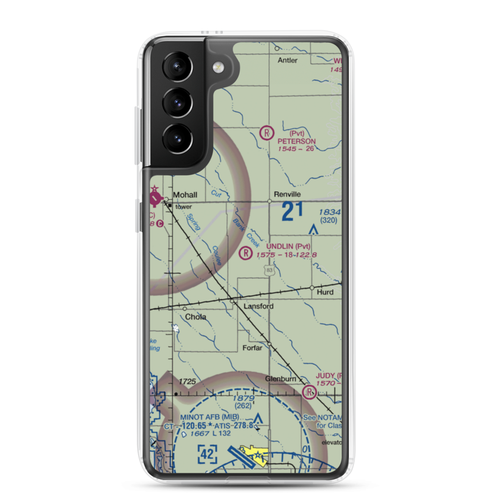 Undlin Airstrip (7NA2) VFR Sectional Samsung Case Samsung Galaxy S21 Plus model shown