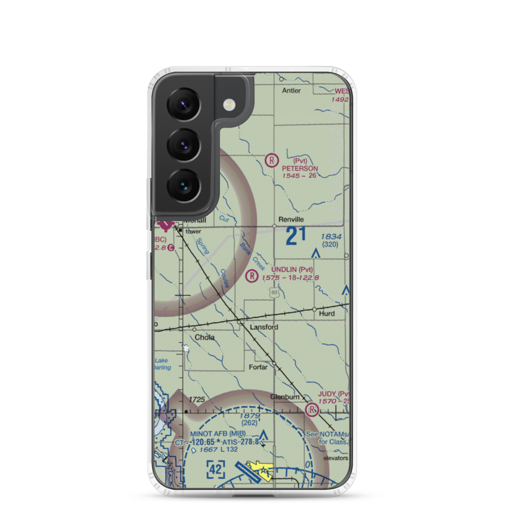 Undlin Airstrip (7NA2) VFR Sectional Samsung Case Samsung Galaxy S22 model shown