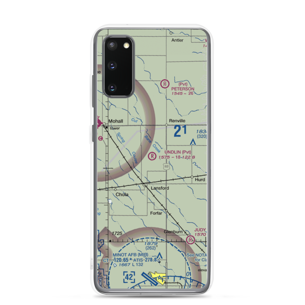 Undlin Airstrip (7NA2) VFR Sectional Samsung Case Samsung Galaxy S20 model shown