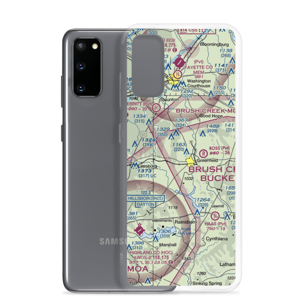 Unger Field (0OI2) VFR Sectional Samsung Case Samsung Galaxy S20 model shown