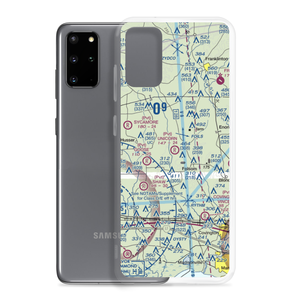Unicorn Airport (LA26) VFR Sectional Samsung Case Samsung Galaxy S20 Plus model shown