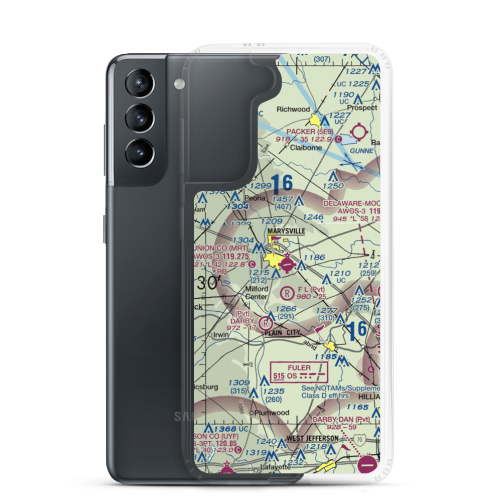 Union County Airport (MRT) VFR Sectional Samsung Case Samsung Galaxy S21 model shown