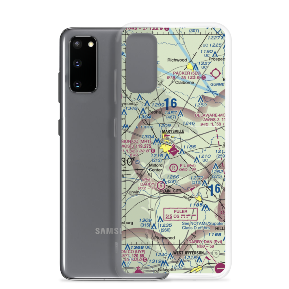 Union County Airport (MRT) VFR Sectional Samsung Case Samsung Galaxy S20 model shown