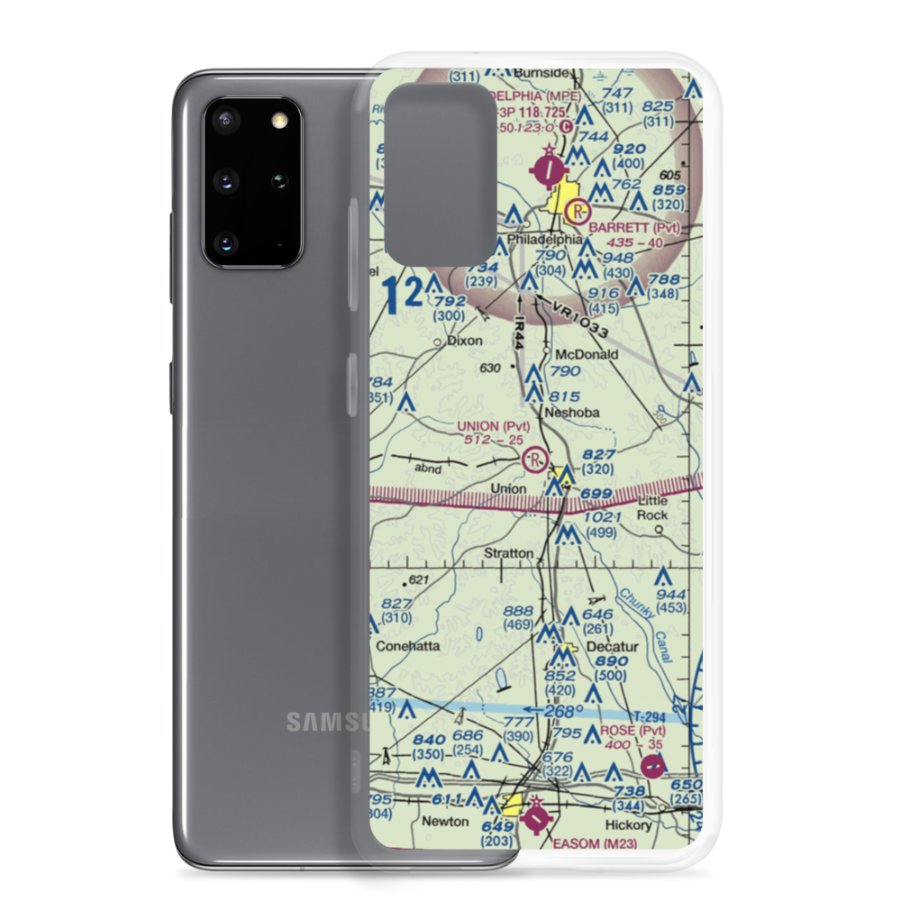 Union Municipal Airport (3MS9) VFR Sectional Samsung Case Samsung Galaxy S20 Plus model shown