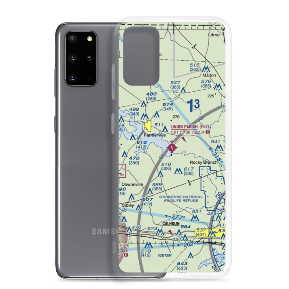 Union Parish Airport (F87) VFR Sectional Samsung Case Samsung Galaxy S20 Plus model shown