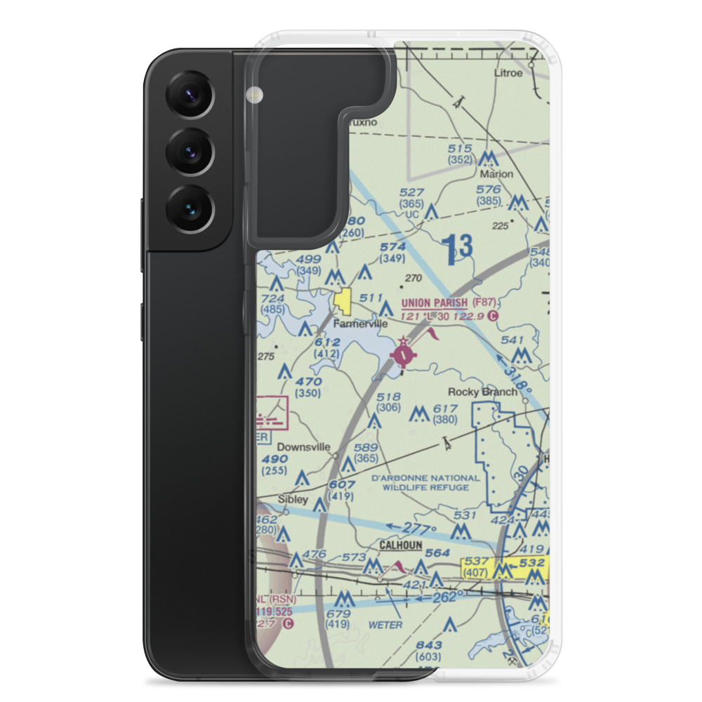 Union Parish Airport (F87) VFR Sectional Samsung Case Samsung Galaxy S22 Plus model shown