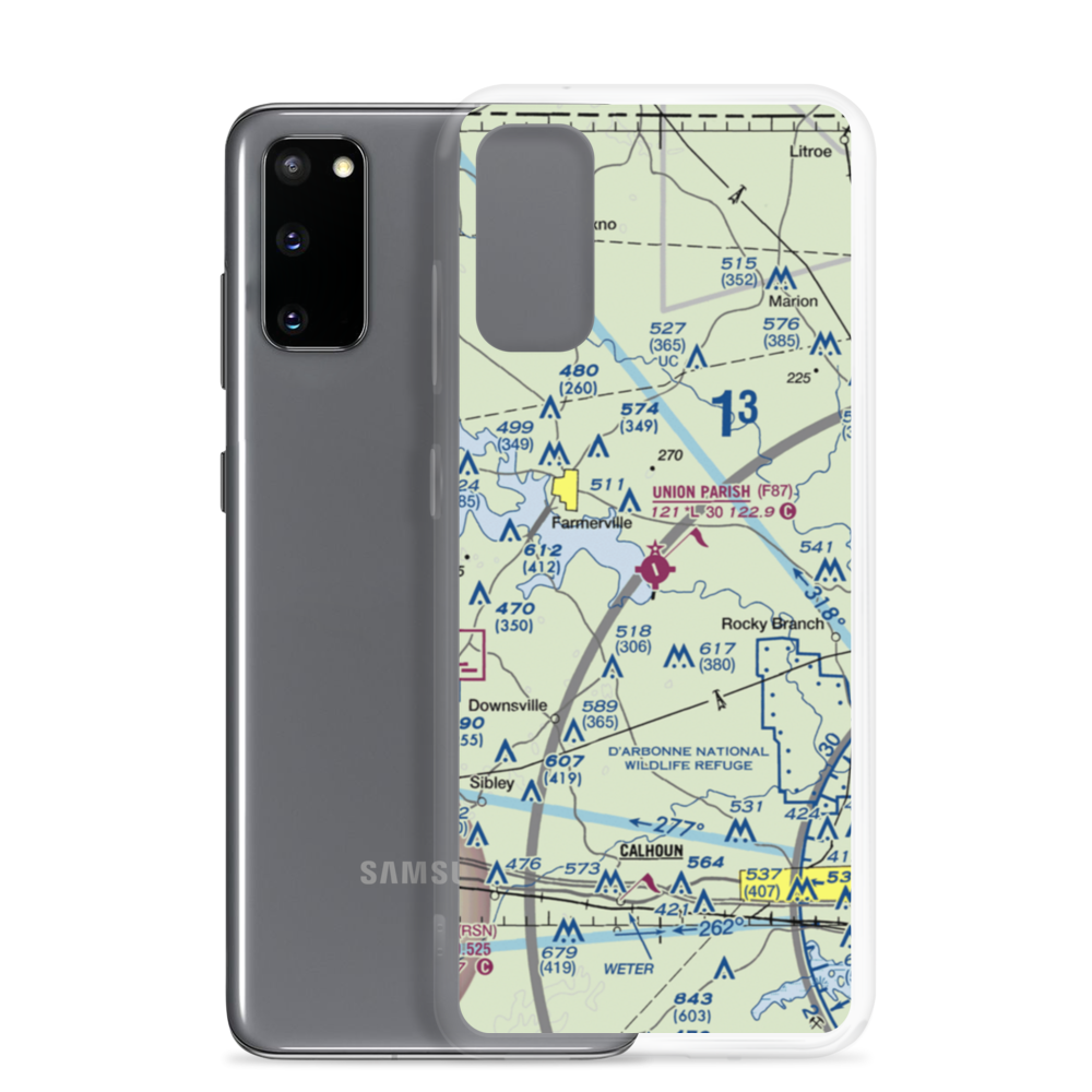 Union Parish Airport (F87) VFR Sectional Samsung Case Samsung Galaxy S20 model shown