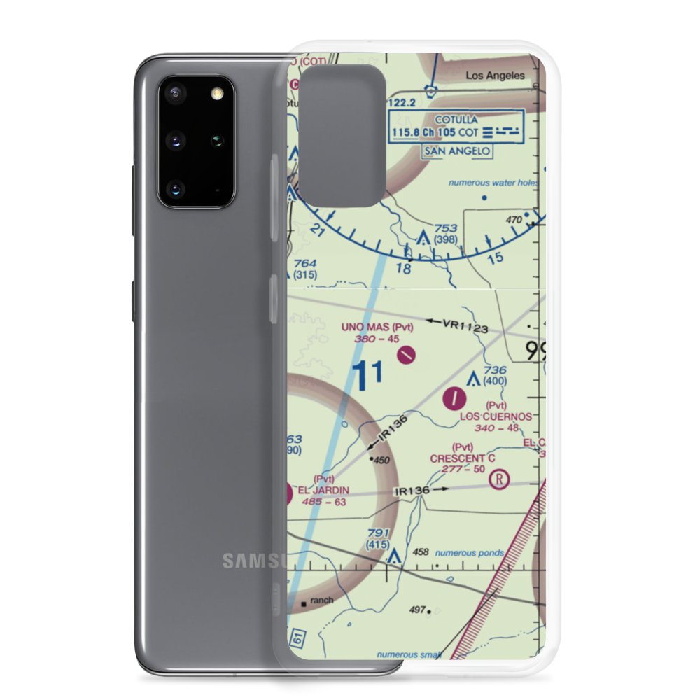 Uno Mas Ranch Airport (5TS1) VFR Sectional Samsung Case Samsung Galaxy S20 Plus model shown