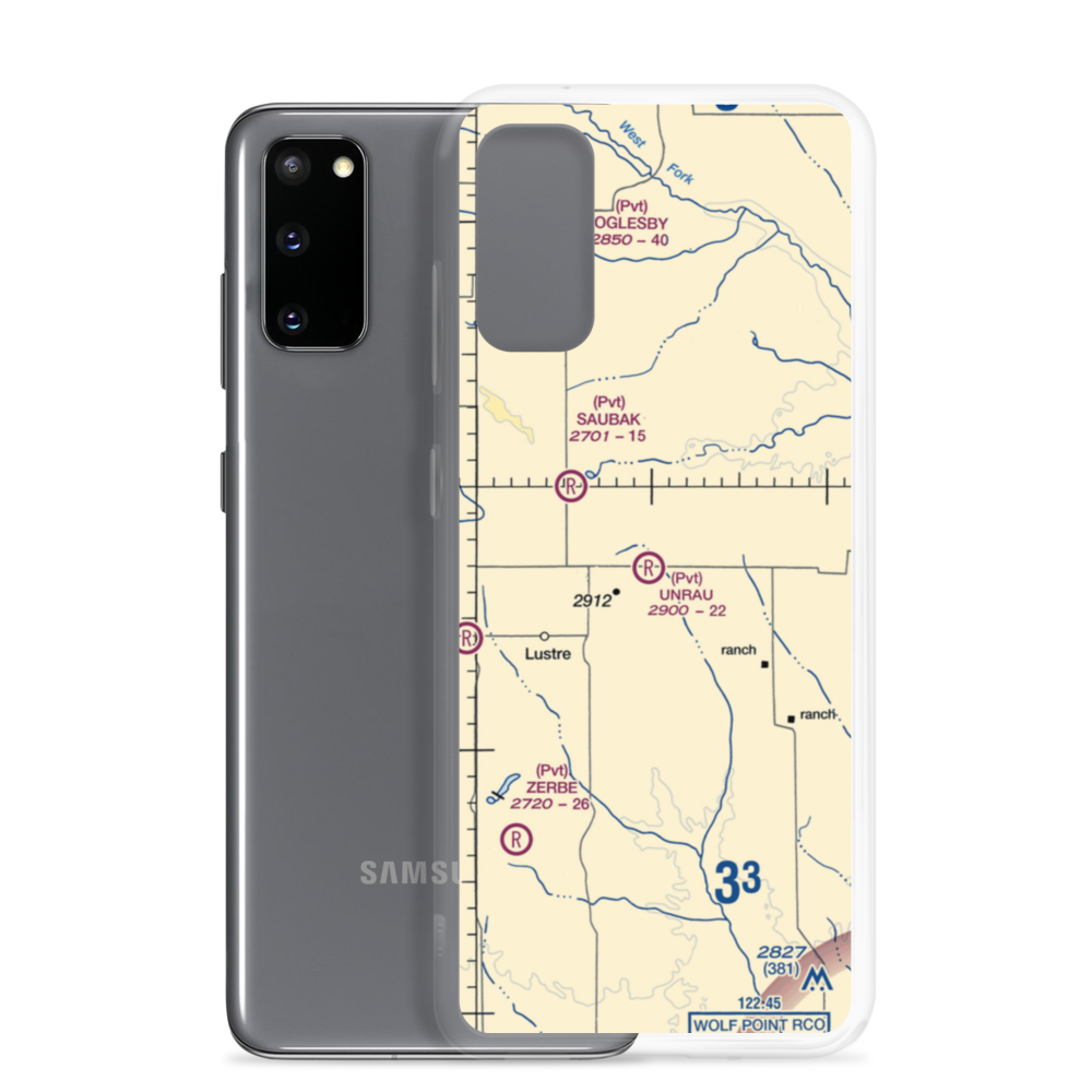 Unrau Airport (5MT5) VFR Sectional Samsung Case Samsung Galaxy S20 model shown