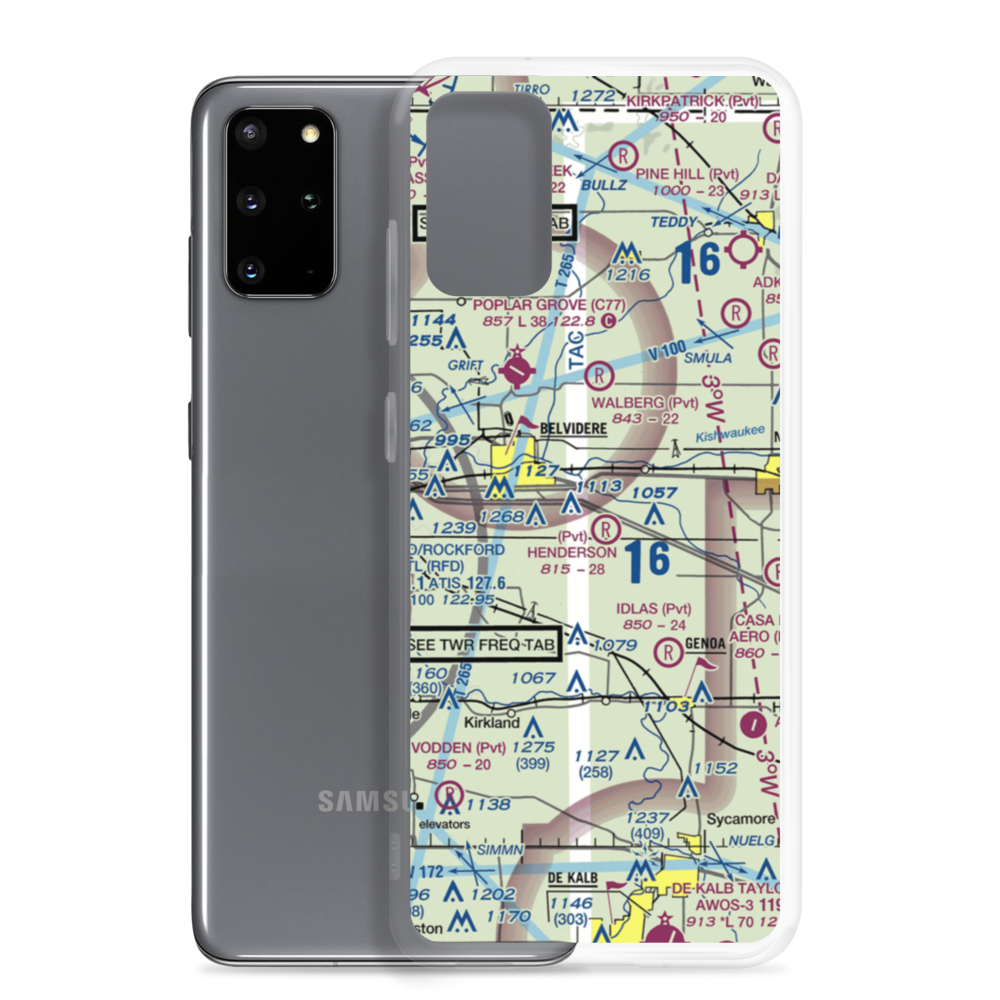 Untied Acres Airport (IS83) VFR Sectional Samsung Case Samsung Galaxy S20 Plus model shown