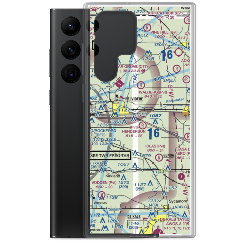 Untied Acres Airport (IS83) VFR Sectional Samsung Case Samsung Galaxy S22 Ultra model shown