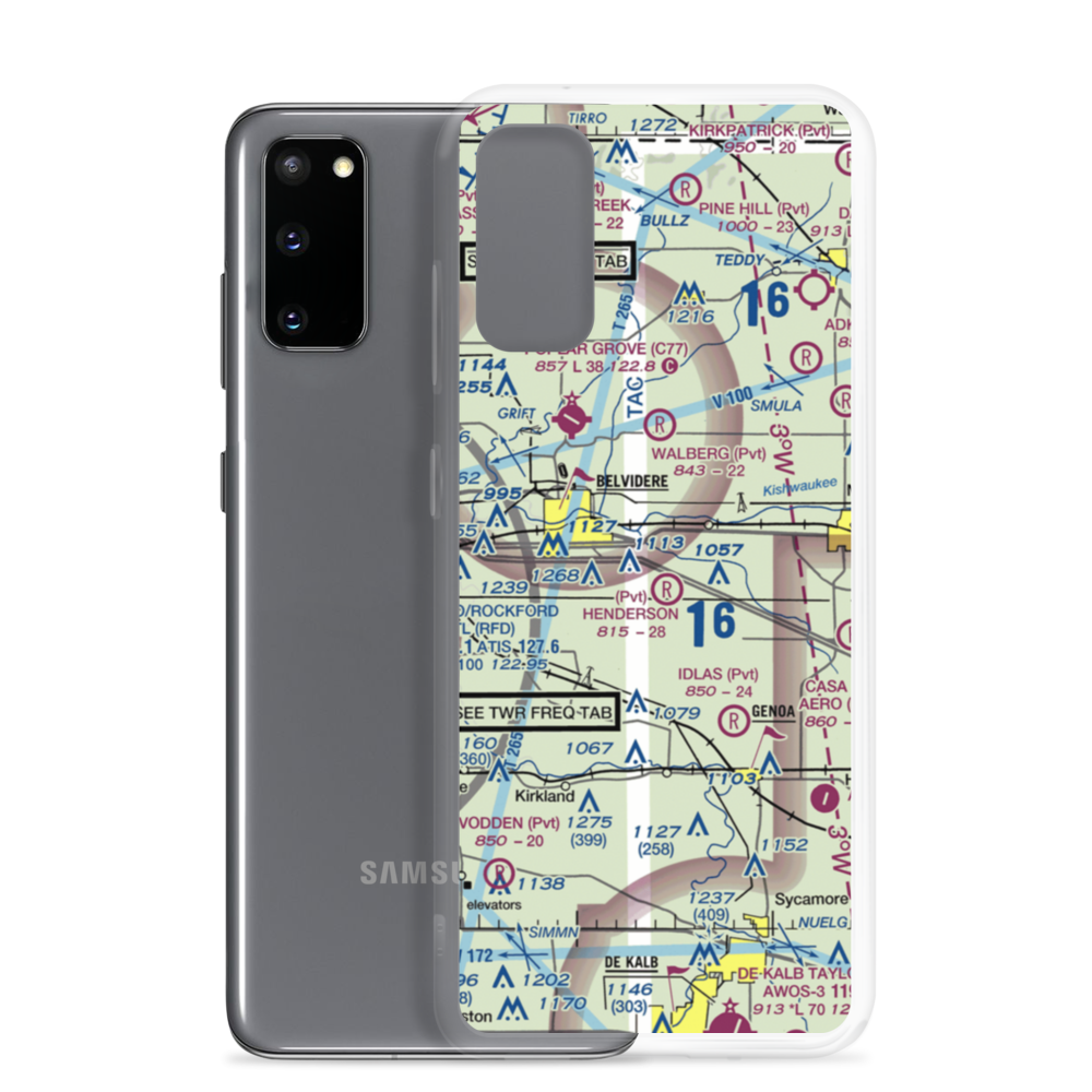 Untied Acres Airport (IS83) VFR Sectional Samsung Case Samsung Galaxy S20 model shown