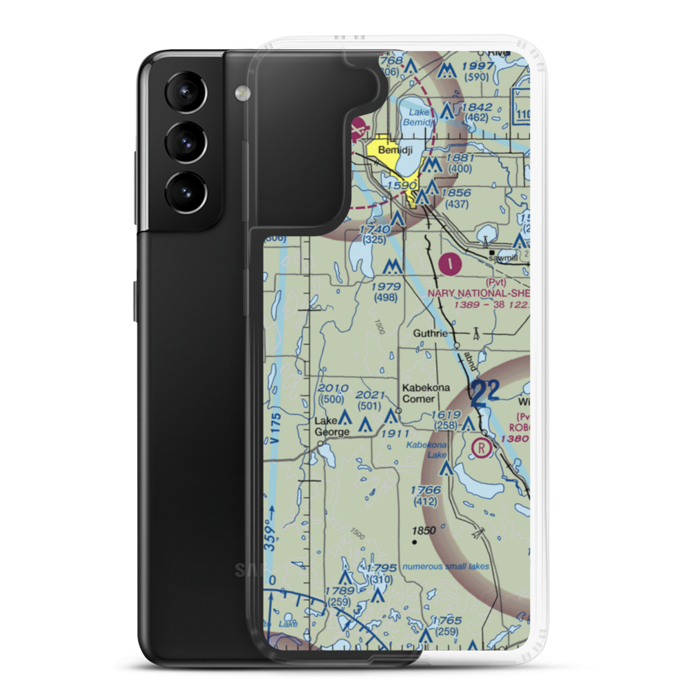 Up Yonder Airport (98MN) VFR Sectional Samsung Case Samsung Galaxy S21 Plus model shown