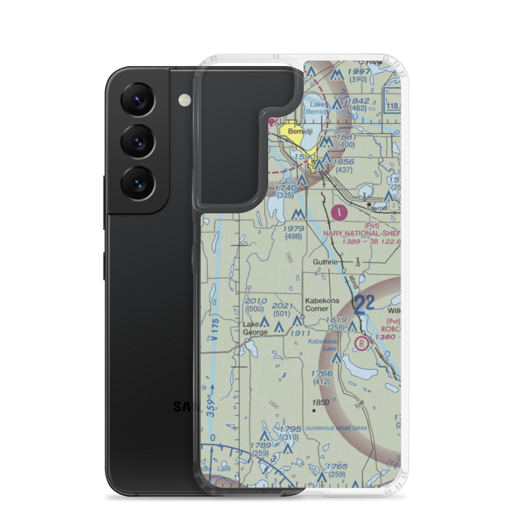 Up Yonder Airport (98MN) VFR Sectional Samsung Case Samsung Galaxy S22 model shown