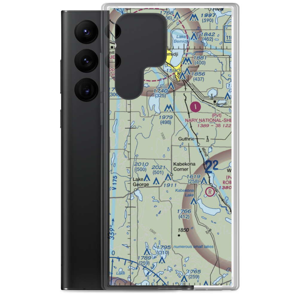 Up Yonder Airport (98MN) VFR Sectional Samsung Case Samsung Galaxy S22 Ultra model shown