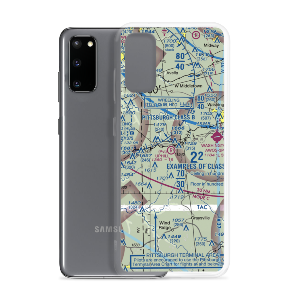 Uphill Airport (PS67) VFR Sectional Samsung Case Samsung Galaxy S20 model shown