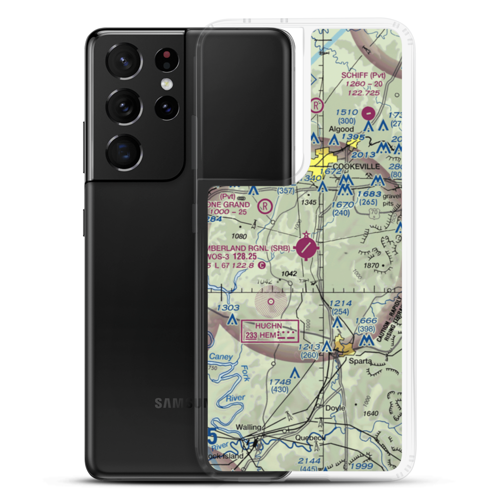 Upper Cumberland Regional Airport (SRB) VFR Sectional Samsung Case Samsung Galaxy S21 Ultra model shown