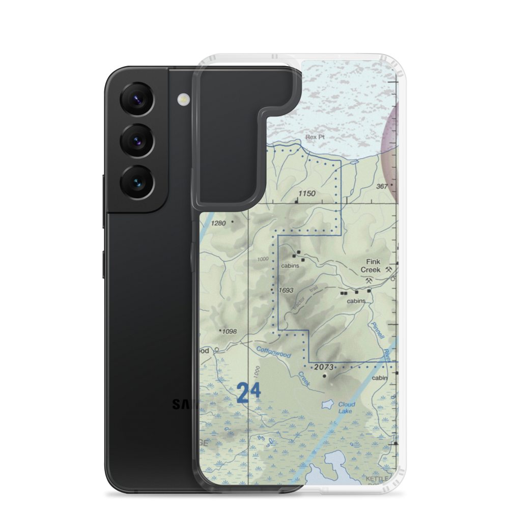 Upper Hannum Creek Airport (4Z2) VFR Sectional Samsung Case Samsung Galaxy S22 model shown