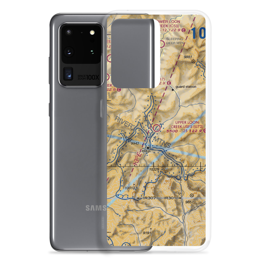 Upper Loon Creek US Forest Service Airport (U72) VFR Sectional Samsung Case Samsung Galaxy S20 Ultra model shown