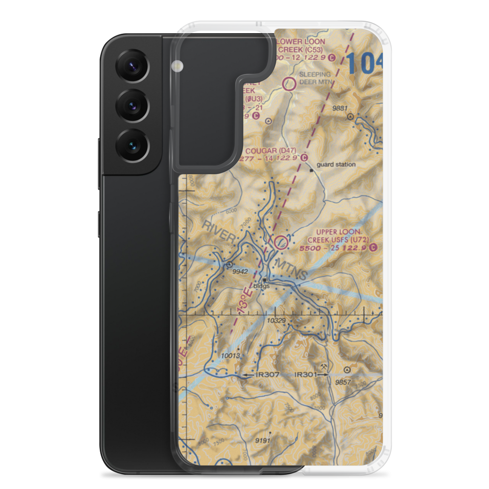 Upper Loon Creek US Forest Service Airport (U72) VFR Sectional Samsung Case Samsung Galaxy S22 Plus model shown