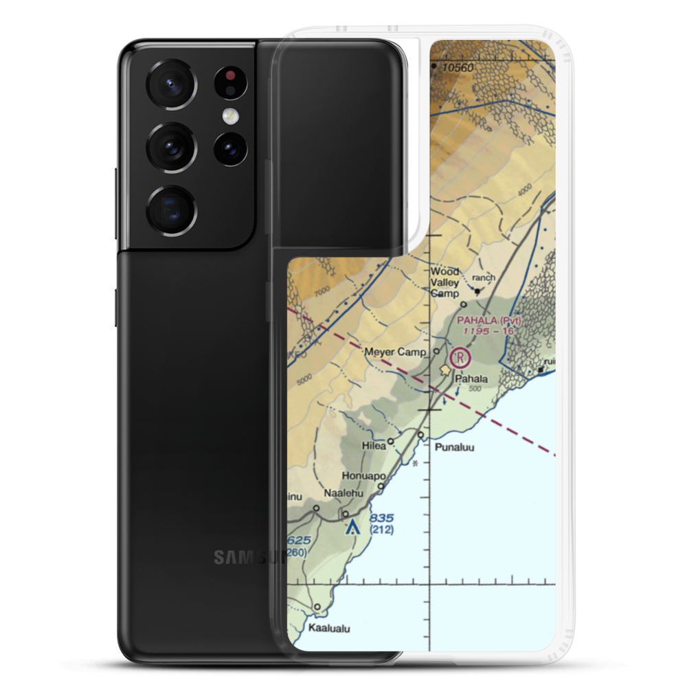 Upper Paauau Airport (HI29) VFR Sectional Samsung Case Samsung Galaxy S21 Ultra model shown