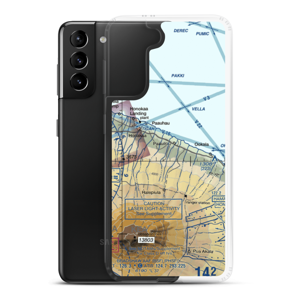 Upper Paauilo Airstrip (HI27) VFR Sectional Samsung Case Samsung Galaxy S21 Plus model shown