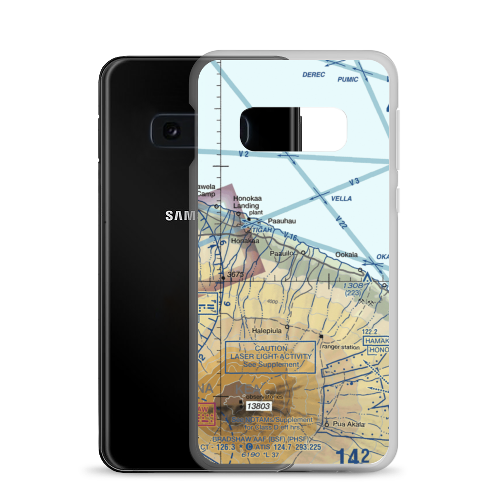 Upper Paauilo Airstrip (HI27) VFR Sectional Samsung Case Samsung Galaxy S10e model shown