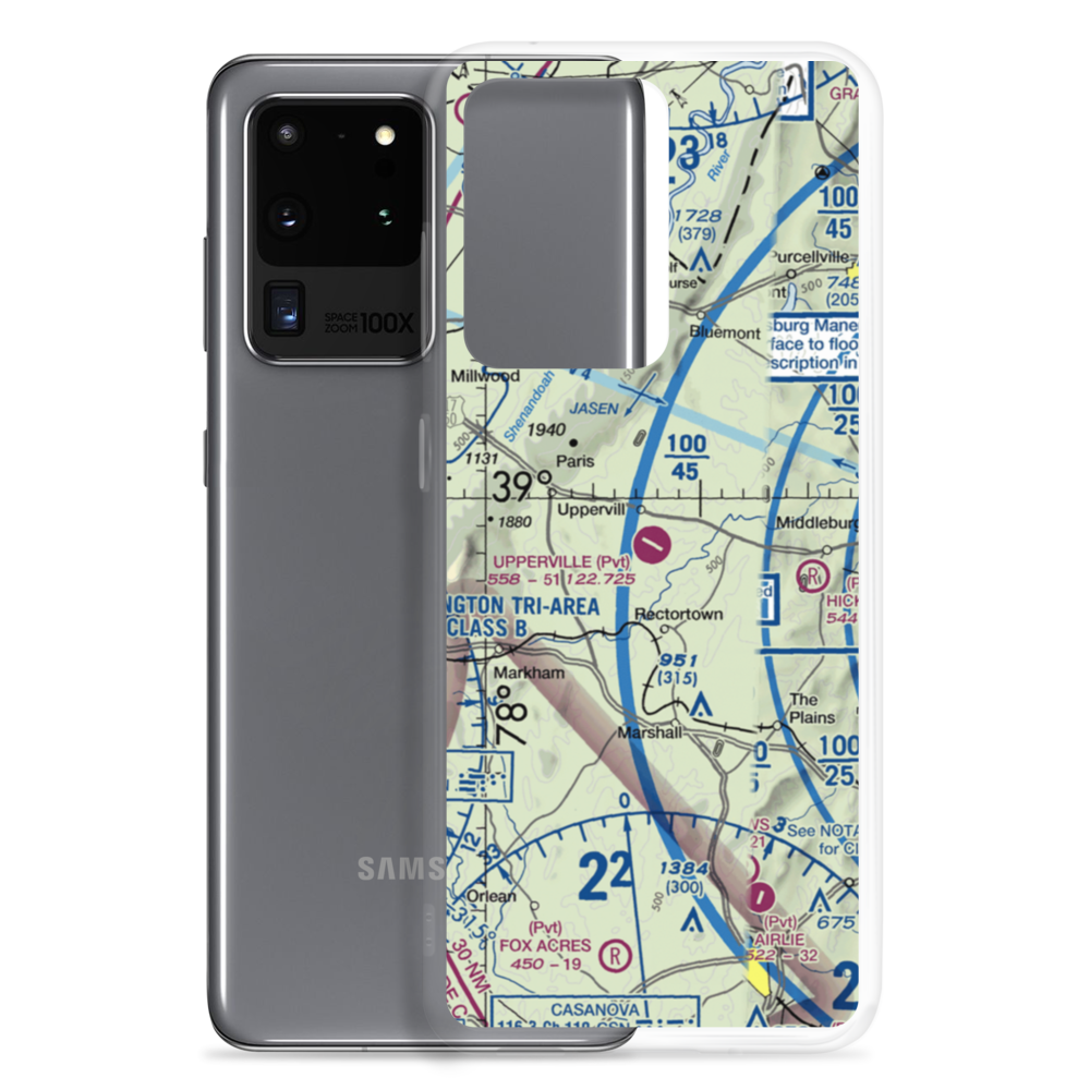 Upperville Airport (2VG2) VFR Sectional Samsung Case Samsung Galaxy S20 Ultra model shown
