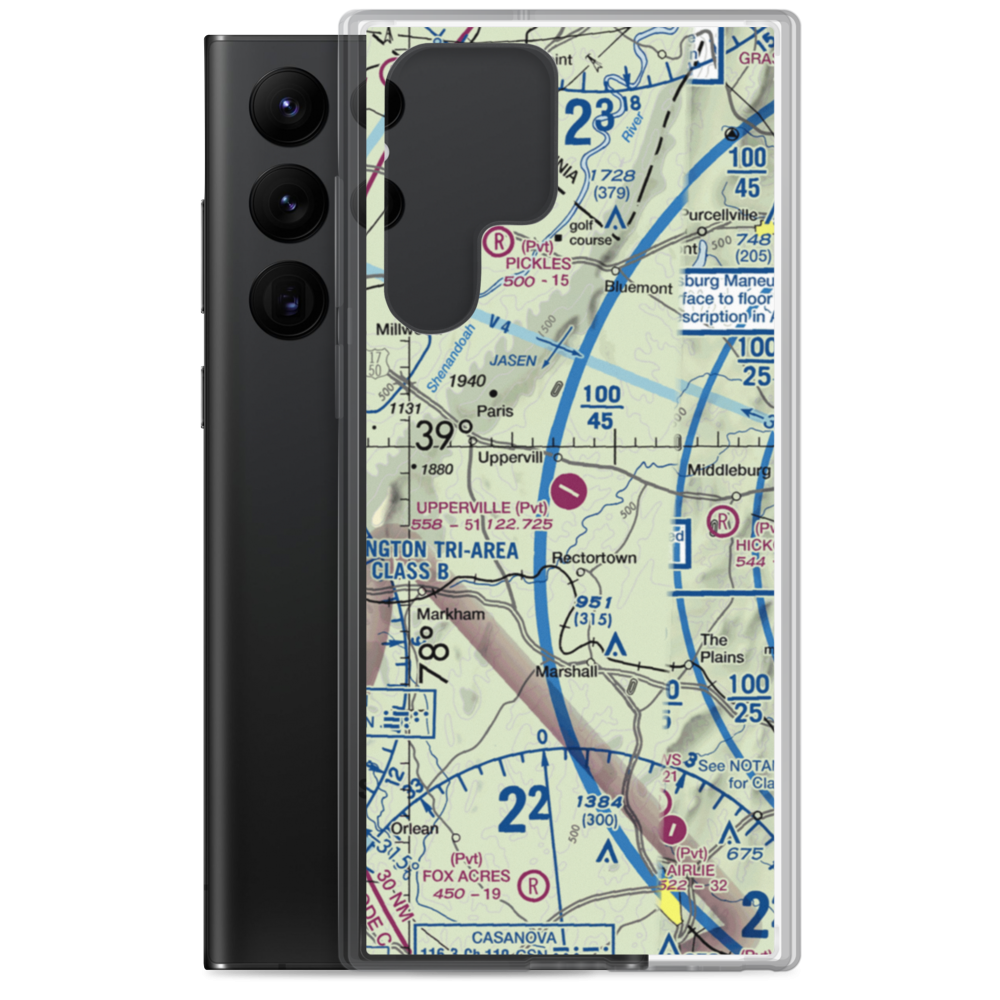 Upperville Airport (2VG2) VFR Sectional Samsung Case Samsung Galaxy S22 Ultra model shown