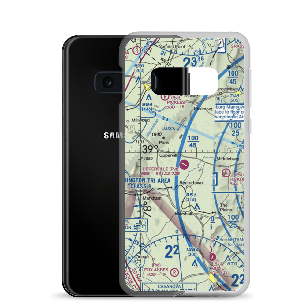Upperville Airport (2VG2) VFR Sectional Samsung Case Samsung Galaxy S10e model shown